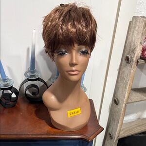 #63 - Short Pixie Wig in Chestnut Brown